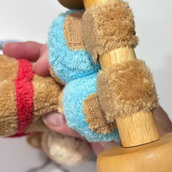 Baby GUND | Vintage Plush Horse Pull Toy Hook and Loop Wheels Carrot Handle - Picture 11 of 15